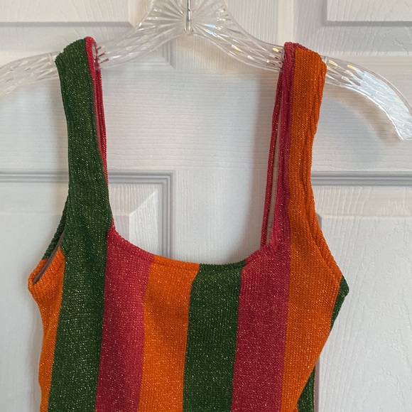 FARM Rio | Shimmering Striped One-Piece Swimsuit - Picture 6 of 12